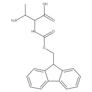 (2R,3R)-3-amino-2-({[(9H-fluoren-9-yl)methoxy]carbonyl}amino)butanoic acid结构式