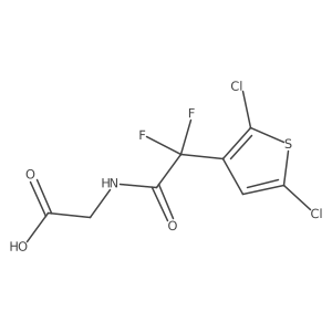 2-[[2-(2,5-Dichlorothiophen-3-yl)-2,2-difluoroacetyl]amino]acetic acid Structure