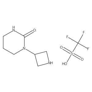 1-(Azetidin-3-yl)-1,3-diazinan-2-one;trifluoromethanesulfonic acid Structure