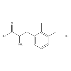 (R)-2-Amino-3-(3-iodo-2-methylphenyl)propanoic acid hydrochloride结构式