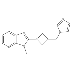 1-[(1-{3-methyl-3H-imidazo[4,5-b]pyridin-2-yl}azetidin-3-yl)methyl]-1H-imidazole Structure