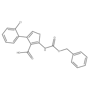 2-{[(Benzyloxy)carbonyl]amino}-4-(2-chlorophenyl)thiophene-3-carboxylic acid Structure