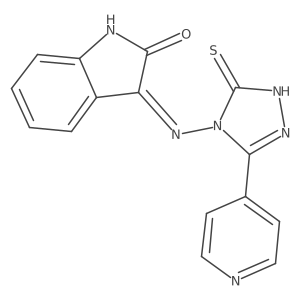 2-Oxo-3-[5-(pyridin-4-yl)-3-sulfanyl-4h-1,2,4-triazole-4-ylimino]-2,3-dihydro-1h-indole Structure