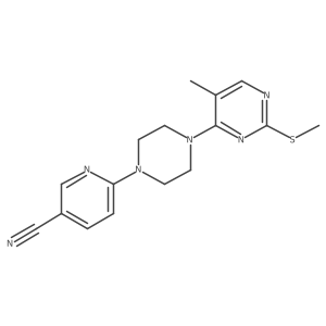 6-{4-[5-Methyl-2-(methylsulfanyl)pyrimidin-4-yl]piperazin-1-yl}pyridine-3-carbonitrile结构式