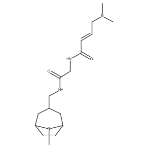 (2E)-4-(dimethylamino)-N-{[({8-methyl-8-azabicyclo[3.2.1]octan-3-yl}methyl)carbamoyl]methyl}but-2-enamide结构式