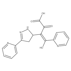 (2Z)-2-hydroxy-4-oxo-4-(pyridin-2-yl)-3-[3-(pyridin-2-yl)-4,5-dihydro-1H-pyrazol-5-yl]but-2-enoic acid Structure