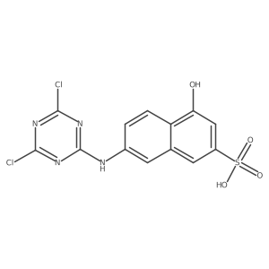 2-(5-Hydroxy-7-sulfo-2-naphthylamino)-4,6-dichloro-s-triazine结构式