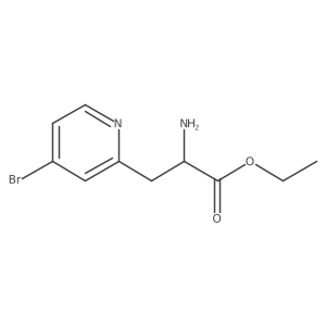 ethyl (2S)-2-amino-3-(4-bromopyridin-2-yl)propanoate结构式