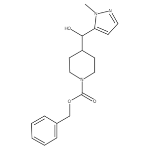 benzyl 4-[hydroxy(1-methyl-1H-pyrazol-5-yl)methyl]piperidine-1-carboxylate结构式