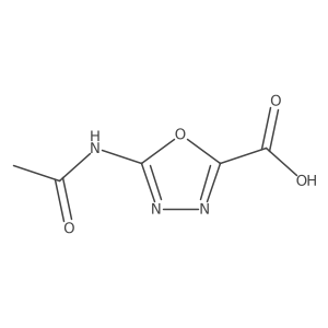5-Acetamido-1,3,4-oxadiazole-2-carboxylic acid结构式