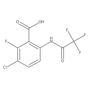 3-Chloro-2-fluoro-6-(trifluoroacetamido)benzoic acid结构式
