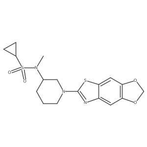 N-[1-([1,3]dioxolo[4,5-f][1,3]benzothiazol-6-yl)piperidin-3-yl]-N-methylcyclopropanesulfonamide Structure