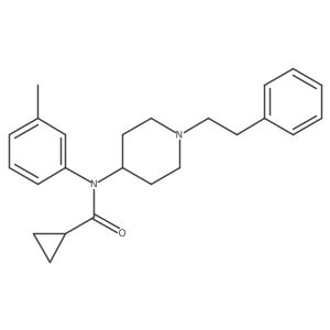 N-(3-Methylphenyl)-N-[1-(2-phenylethyl)piperidin-4-yl]cyclopropanecarboxamide结构式