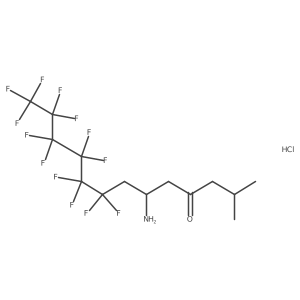6-Amino-8,8,9,9,10,10,11,11,12,12,13,13,13-tridecafluoro-2-methyltridecan-4-one hydrochloride Structure