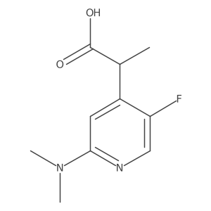 2-(2-(Dimethylamino)-5-fluoropyridin-4-yl)propanoic acid结构式