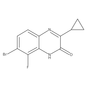 7-Bromo-3-cyclopropyl-8-fluoro-2(1H)-quinoxalinone Structure
