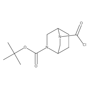 Tert-butyl 5-(carboxy)-2,5-diazabicyclo[2.2.2]octane-2-carboxylate结构式