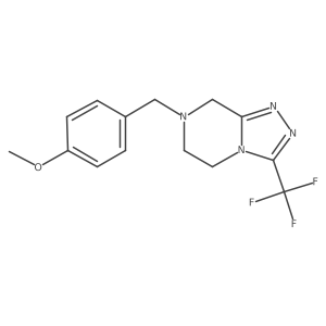 7-[(4-methoxyphenyl)methyl]-3-(trifluoromethyl)-5H,6H,7H,8H-[1,2,4]triazolo[4,3-a]pyrazine结构式