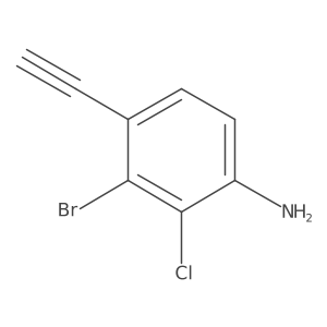 3-Bromo-2-chloro-4-ethynylaniline结构式