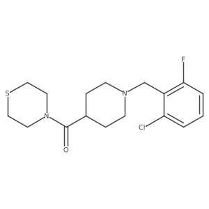 4-{1-[(2-Chloro-6-fluorophenyl)methyl]piperidine-4-carbonyl}thiomorpholine结构式
