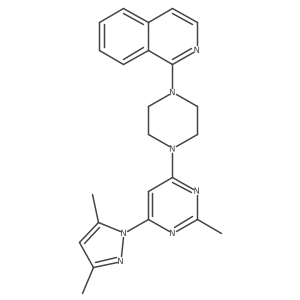 1-{4-[6-(3,5-dimethyl-1H-pyrazol-1-yl)-2-methylpyrimidin-4-yl]piperazin-1-yl}isoquinoline结构式