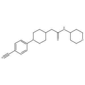 2-[1-(6-cyanopyridin-3-yl)piperidin-4-yl]-N-(oxan-4-yl)acetamide结构式