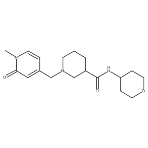 1-[(1-methyl-2-oxo-1,2-dihydropyridin-4-yl)methyl]-N-(oxan-4-yl)piperidine-3-carboxamide Structure