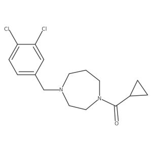 1-Cyclopropanecarbonyl-4-[(3,4-dichlorophenyl)methyl]-1,4-diazepane结构式