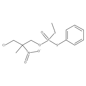 O-(3-Chloro-2-methyl-2-nitropropyl) S-methyl S-phenyl phosphorodithioate Structure