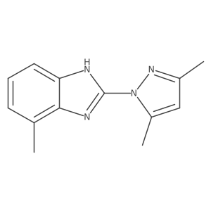 2-(3,5-Dimethyl-1H-pyrazol-1-yl)-7-methyl-1H-benzimidazole结构式