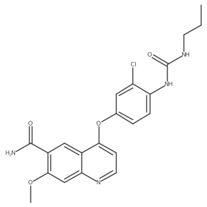 4-[3-Chloro-4-[(1-propylaminocarbonyl)amino]phenoxy]-7-methoxy-6-quinolinecarboxamide Structure