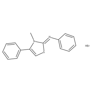 (Z)-N-(3-methyl-4-phenylthiazol-2(3H)-ylidene)aniline hydrobromide Structure