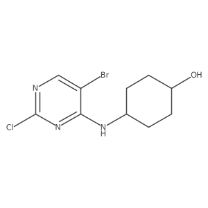 Cyclohexanol, 4-[(5-bromo-2-chloro-4-pyrimidinyl)amino]-, trans- Structure