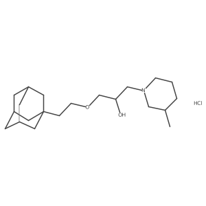 1-(2-((3r,5r,7r)-Adamantan-1-yl)ethoxy)-3-(3-methylpiperidin-1-yl)propan-2-ol hydrochloride Structure