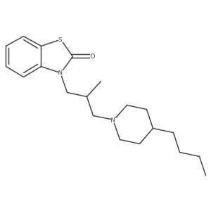 3-[3-(4-Butyl-1-piperidinyl)-2-methylpropyl]-2(3h)-benzothiazolone结构式