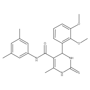 4-(2,3-dimethoxyphenyl)-N-(3,5-dimethylphenyl)-6-methyl-2-sulfanylidene-1,2,3,4-tetrahydropyrimidine-5-carboxamide结构式