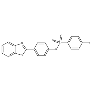 4-fluoro-N-(4-(thiazolo[5,4-b]pyridin-2-yl)phenyl)benzenesulfonamide结构式