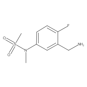 N-[3-(Aminomethyl)-4-fluorophenyl]-N-methylmethanesulfonamide Structure