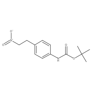tert-butyl N-[4-(2-nitroethyl)phenyl]carbamate结构式