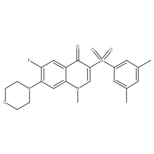 3-((3,5-dimethylphenyl)sulfonyl)-6-fluoro-1-methyl-7-morpholinoquinolin-4(1H)-one Structure