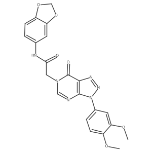 N-(benzo[d][1,3]dioxol-5-yl)-2-(3-(3,4-dimethoxyphenyl)-7-oxo-3H-[1,2,3]triazolo[4,5-d]pyrimidin-6(7H)-yl)acetamide结构式