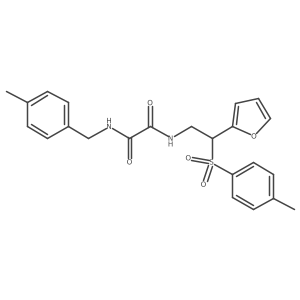 N1-(2-(furan-2-yl)-2-tosylethyl)-N2-(4-methylbenzyl)oxalamide Structure