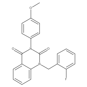1-(2-fluorobenzyl)-3-(4-methoxyphenyl)quinazoline-2,4(1H,3H)-dione结构式