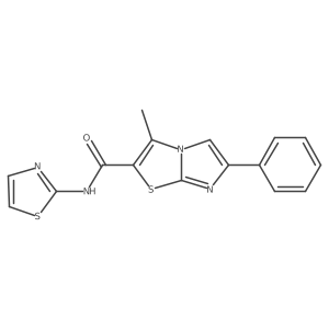 3-methyl-6-phenyl-N-(thiazol-2-yl)imidazo[2,1-b]thiazole-2-carboxamide Structure