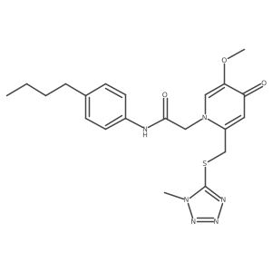 N-(4-butylphenyl)-2-(5-methoxy-2-(((1-methyl-1H-tetrazol-5-yl)thio)methyl)-4-oxopyridin-1(4H)-yl)acetamide Structure