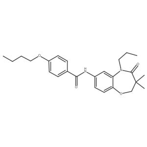4-butoxy-N-(3,3-dimethyl-4-oxo-5-propyl-2,3,4,5-tetrahydrobenzo[b][1,4]oxazepin-7-yl)benzamide结构式