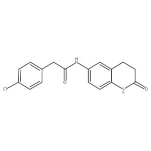 2-(4-chlorophenyl)-N-(2-oxo-1,2,3,4-tetrahydroquinolin-6-yl)acetamide结构式