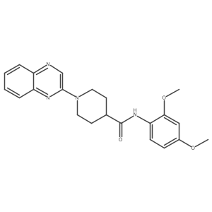 N-(2,4-dimethoxyphenyl)-1-(quinoxalin-2-yl)piperidine-4-carboxamide Structure