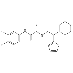 N1-(3,4-difluorophenyl)-N2-(2-morpholino-2-(thiophen-2-yl)ethyl)oxalamide结构式