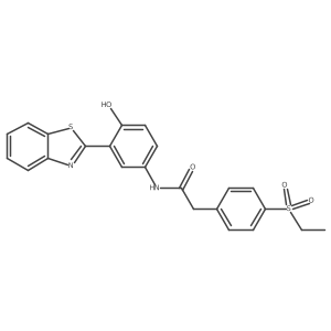 N-(3-(benzo[d]thiazol-2-yl)-4-hydroxyphenyl)-2-(4-(ethylsulfonyl)phenyl)acetamide Structure